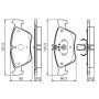 0 986 494 002 BOSCH Комплект гальмівних колодок дисковий гальм