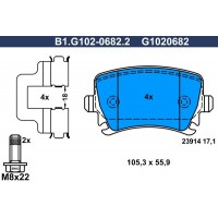 B1.G102-0682.2 GALFER Комплект гальмівних колодок дисковий гальм