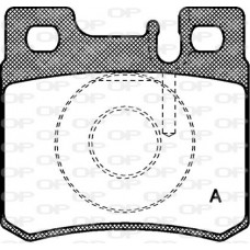 BPA0282.20 OPEN PARTS Комплект гальмівних колодок дисковий гальм