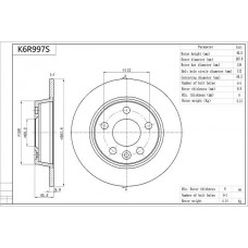 K6R997S AISIN Гальмівний диск