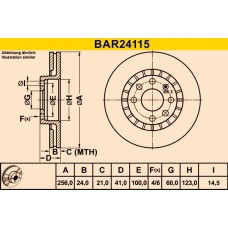 BAR24115 BARUM Гальмівний диск