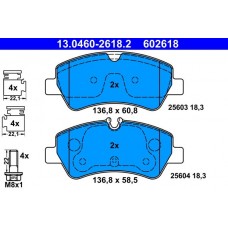 13.0460-2618.2 ATE Комплект гальмівних колодок дисковий гальм