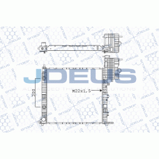 M-0171220 JDEUS Радіатор охолодження двигуна