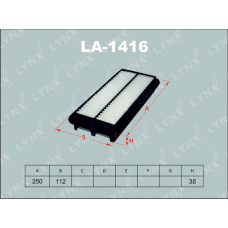 LA-1416 LYNXauto Повітряний фільтр