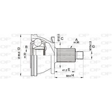 CVJ5433.10 OPEN PARTS Шарнирный комплект, Привідний вал
