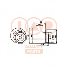 127-11054 IAP QUALITY PARTS Натяжний ролик ремінь ГРМ