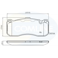 CBP06005 COMLINE КомплеК т гальмівних колодок, дискове гальмо