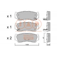 704-07089P IAP QUALITY PARTS КомплеК т гальмівних колодок, дискове гальмо