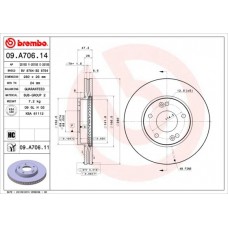 09.A706.11 BREMBO Гальмівний диск