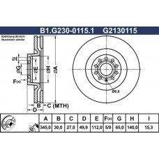 B1.G230-0115.1 GALFER Гальмівний диск