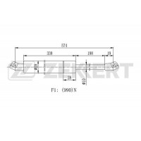 GF-2149 ZEKKERT Газова пружина кришка багажника