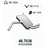 46.7038 ASSO Глушник вихлопних газів кінцевий