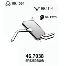 46.7038 ASSO Глушник вихлопних газів кінцевий