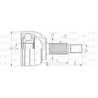CVJ5705.10 OPEN PARTS Шарнирный комплект, Привідний вал