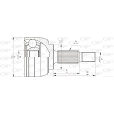 CVJ5705.10 OPEN PARTS Шарнирный комплект, Привідний вал