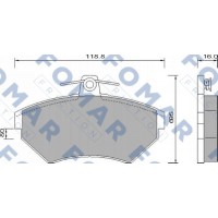 FO 634281 FOMAR Friction Комплект гальмівних колодок дисковий гальм