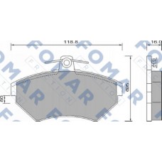 FO 634281 FOMAR Friction Комплект гальмівних колодок дисковий гальм