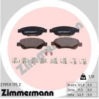 23959.175.2 ZIMMERMANN Комплект гальмівних колодок дисковий гальм