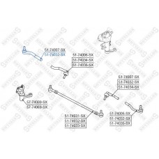 51-74032-SX STELLOX Наконечник поперечної кермової тяги