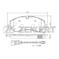 BS-1250 ZEKKERT Комплект гальмівних колодок дисковий гальм