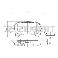 BS-2094 ZEKKERT Комплект гальмівних колодок дисковий гальм
