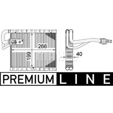 AE 123 000P MAHLE Випарник кондиціонера