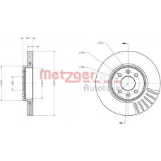6110033 METZGER Гальмівний диск