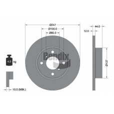 BDS1355 BENDIX Braking Гальмівний диск