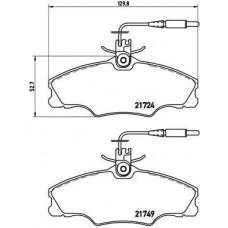 P 61 056 BREMBO Комплект гальмівних колодок дисковий гальм