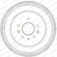 FDR329323 FERODO Гальмівний барабан