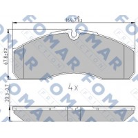 FO 933581 FOMAR Friction Комплект гальмівних колодок дисковий гальм