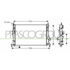 FD424R005 PRASCO Радіатор охолодження двигуна