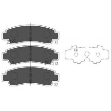 KBP-6543 KAVO PARTS Комплект гальмівних колодок дисковий гальм
