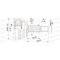 CVJ5190.10 OPEN PARTS Шарнирный комплект, Привідний вал
