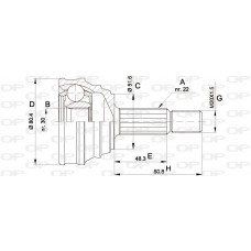 CVJ5190.10 OPEN PARTS Шарнирный комплект, Привідний вал