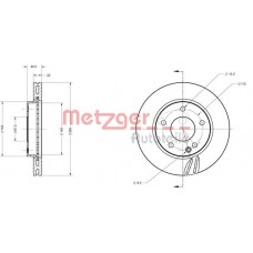 6110089 METZGER Гальмівний диск
