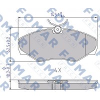 FO 692681 FOMAR Friction Комплект гальмівних колодок дисковий гальм