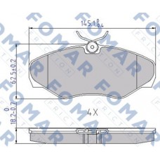 FO 692681 FOMAR Friction Комплект гальмівних колодок дисковий гальм