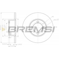 CD6001S BREMSI Гальмівний диск