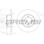 CD6001S BREMSI Гальмівний диск