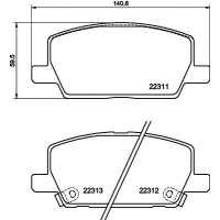 8DB 355 040-001 HELLA PAGID Комплект гальмівних колодок дисковий гальм