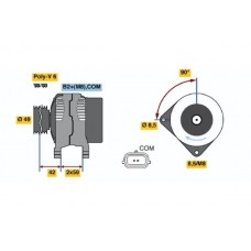 0 986 048 060 BOSCH Генератор