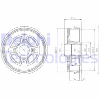 BF380 DELPHI Гальмівний барабан