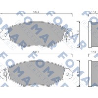 FO 673281 FOMAR Friction Комплект гальмівних колодок дисковий гальм