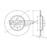 TX 73-90 TOMEX Brakes Гальмівний диск