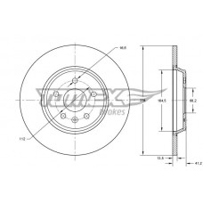 TX 73-90 TOMEX Brakes Гальмівний диск