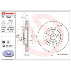 09.C207.11 BREMBO Гальмівний диск