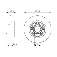 0 986 479 S44 BOSCH Гальмівний диск