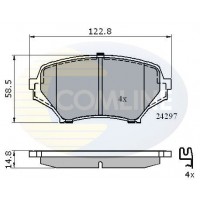 CBP31631 COMLINE Комплект гальмівних колодок дисковий гальм
