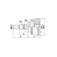 DCV850114 DYNAMATRIX Шарнирный комплект, Привідний вал
